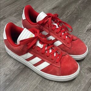 Adidas Grand Court Alpha Red and White Shoes